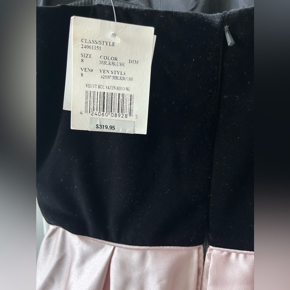 David’s Bridal Black & Pink Gown - Picture 2 of 3